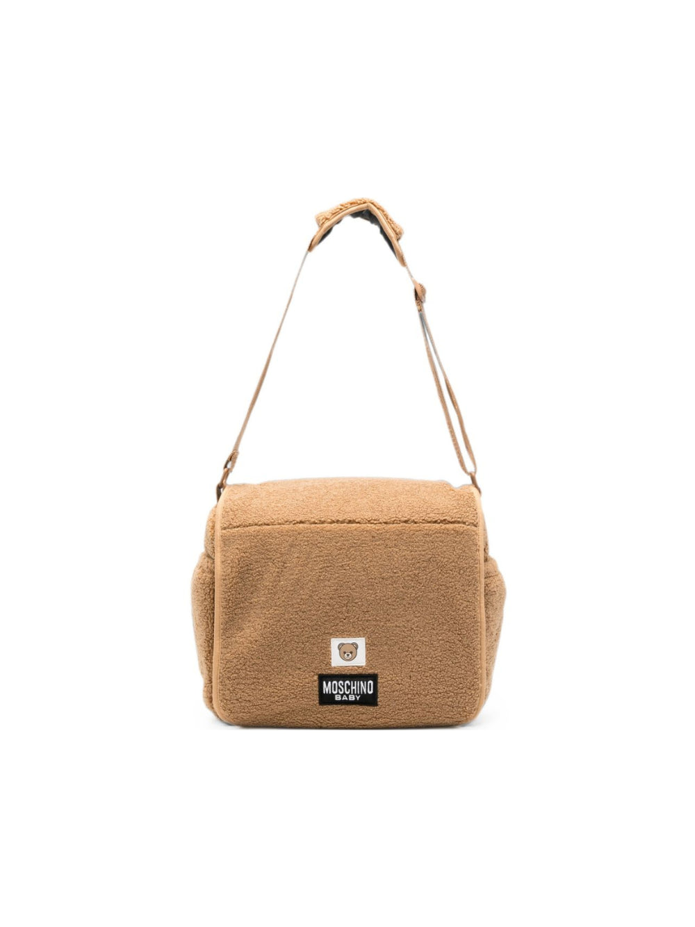 Borsa fasciatoio Moschino Kids beige con patch logo sul davanti MUX060LIA00 20351 MOSCHINO KIDS