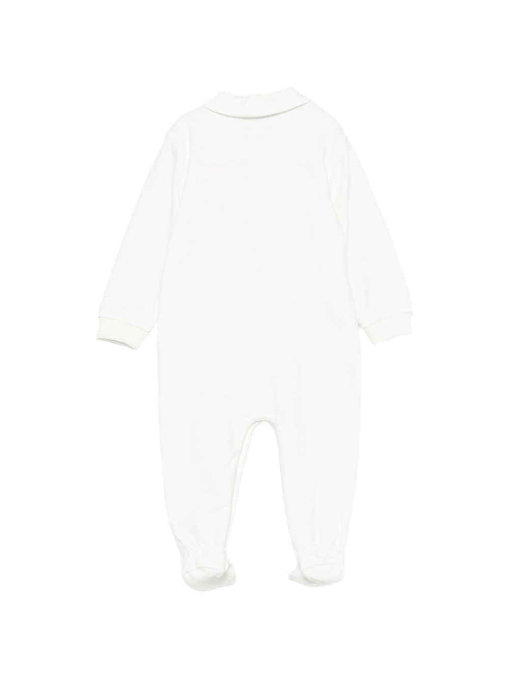 Tutina per neonati Moschino Kids bianca con motivo orsetto ricamato sul davanti MUY09DLCA40 10063 MOSCHINO KIDS