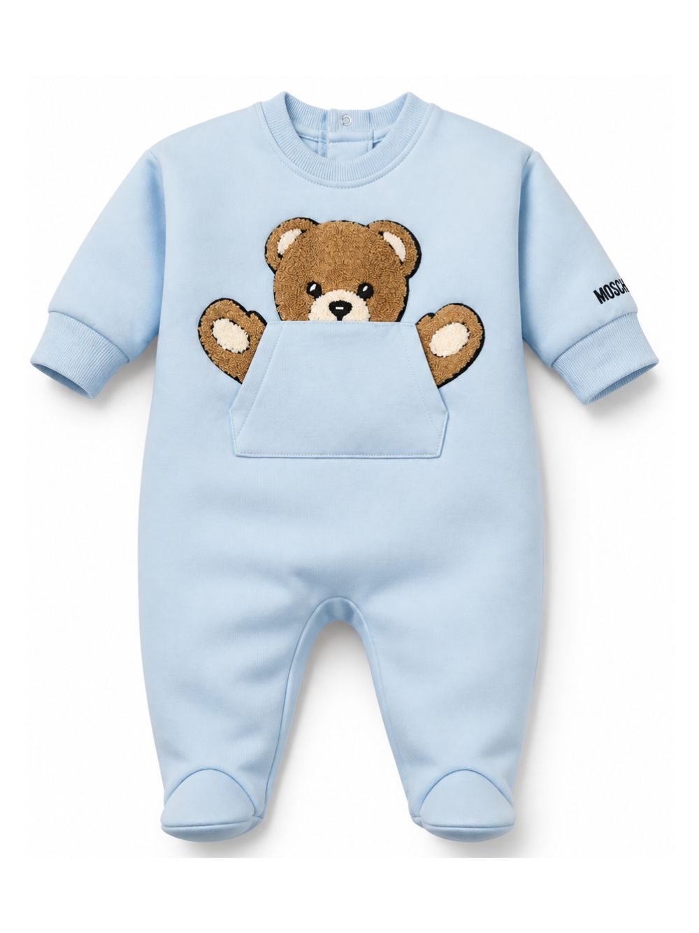 Tutina per neonato Moschino Kids con stampa teddy MUY09HLCA93 40304 MOSCHINO KIDS