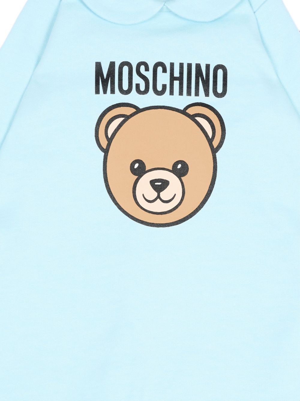Tutina per neonato Moschino Kids azzurro con stampa Teddy Bear MUY09OLCA40 40304 MOSCHINO KIDS