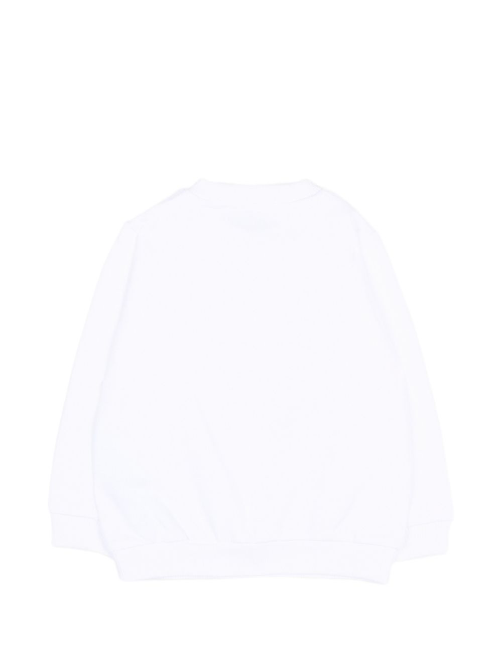 Felpa per neonati Moschino Kids bianca con stampa Teddy Bear MVF060LCA83 10101 MOSCHINO KIDS