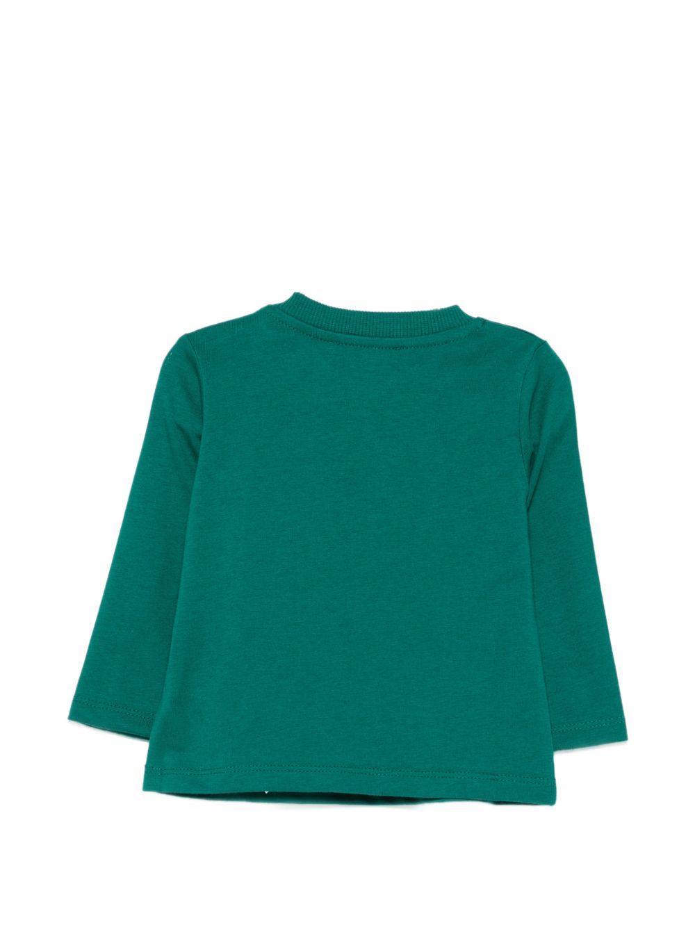 T-shirt per neonato Moschino Kids verde con motivo Teddy bear natalizio MVO014LAA10 30327 MOSCHINO KIDS