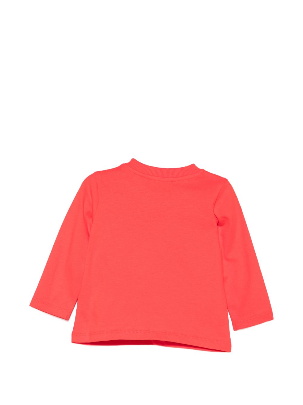 T-shirt per neonato Moschino Kids rossa con stampa orsacchiotto a maniche lunghe MVO014LAA10 50109 MOSCHINO KIDS