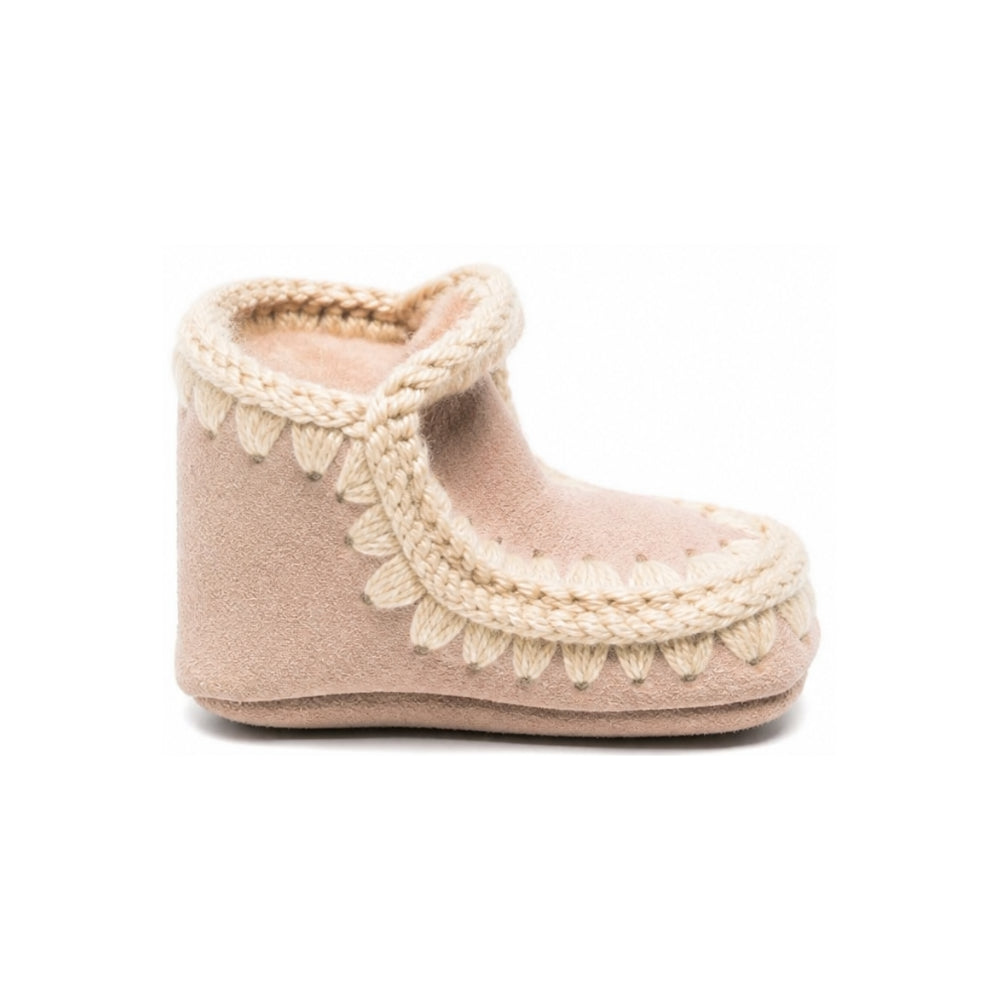 Stivali Eskimo per neonata Mou Kids beige con rifiniture in maglia FI101000A CAM MOU KIDS