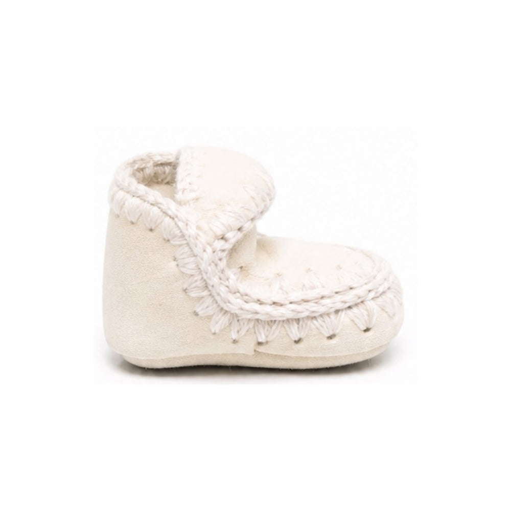 Stivali Eskimo per neonata Mou Kids bianchi con orlo con punto festone FI101000A EGR MOU KIDS