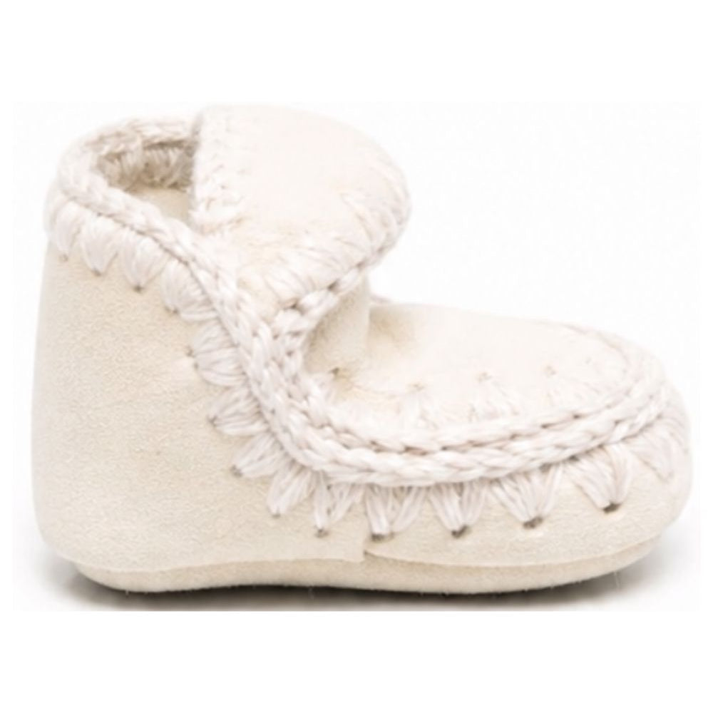 Stivali Eskimo per neonata Mou Kids bianchi con orlo con punto festone FI101000A EGR MOU KIDS