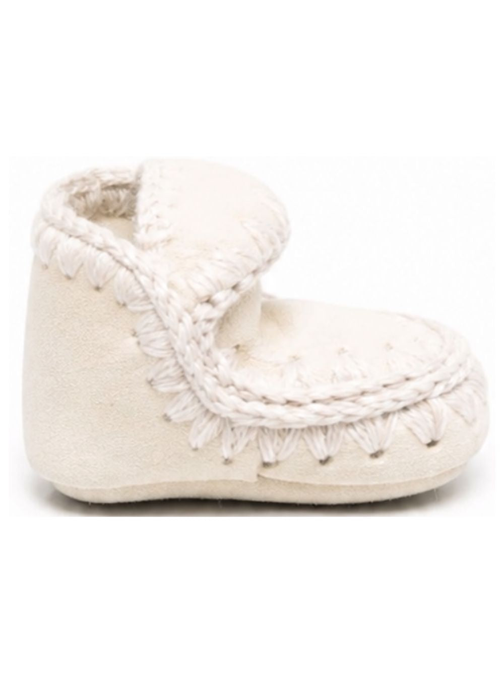 Stivali Eskimo per neonata Mou Kids bianchi con orlo con punto festone FI101000A EGR MOU KIDS