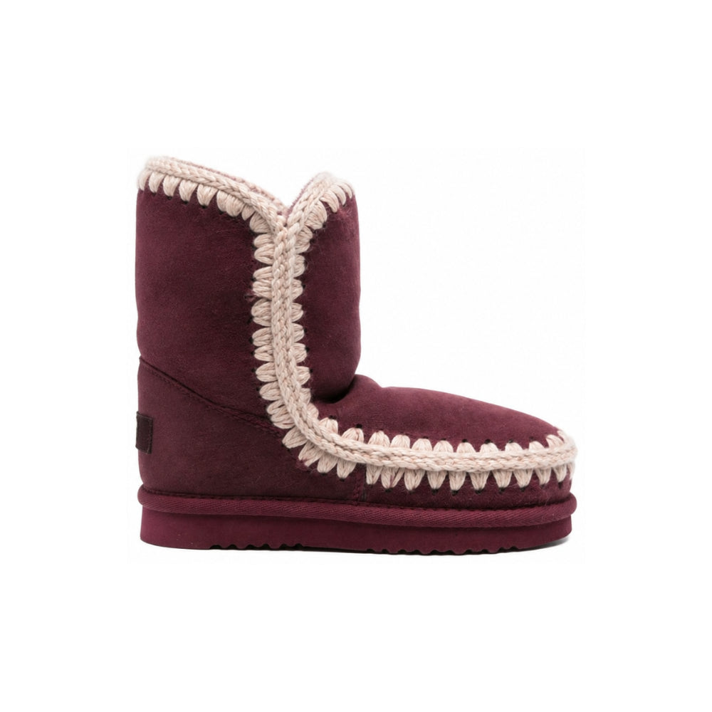 Stivali per bambina Mou Kids bordeaux con rifiniture all'uncinetto FK101000A CAB MOU KIDS