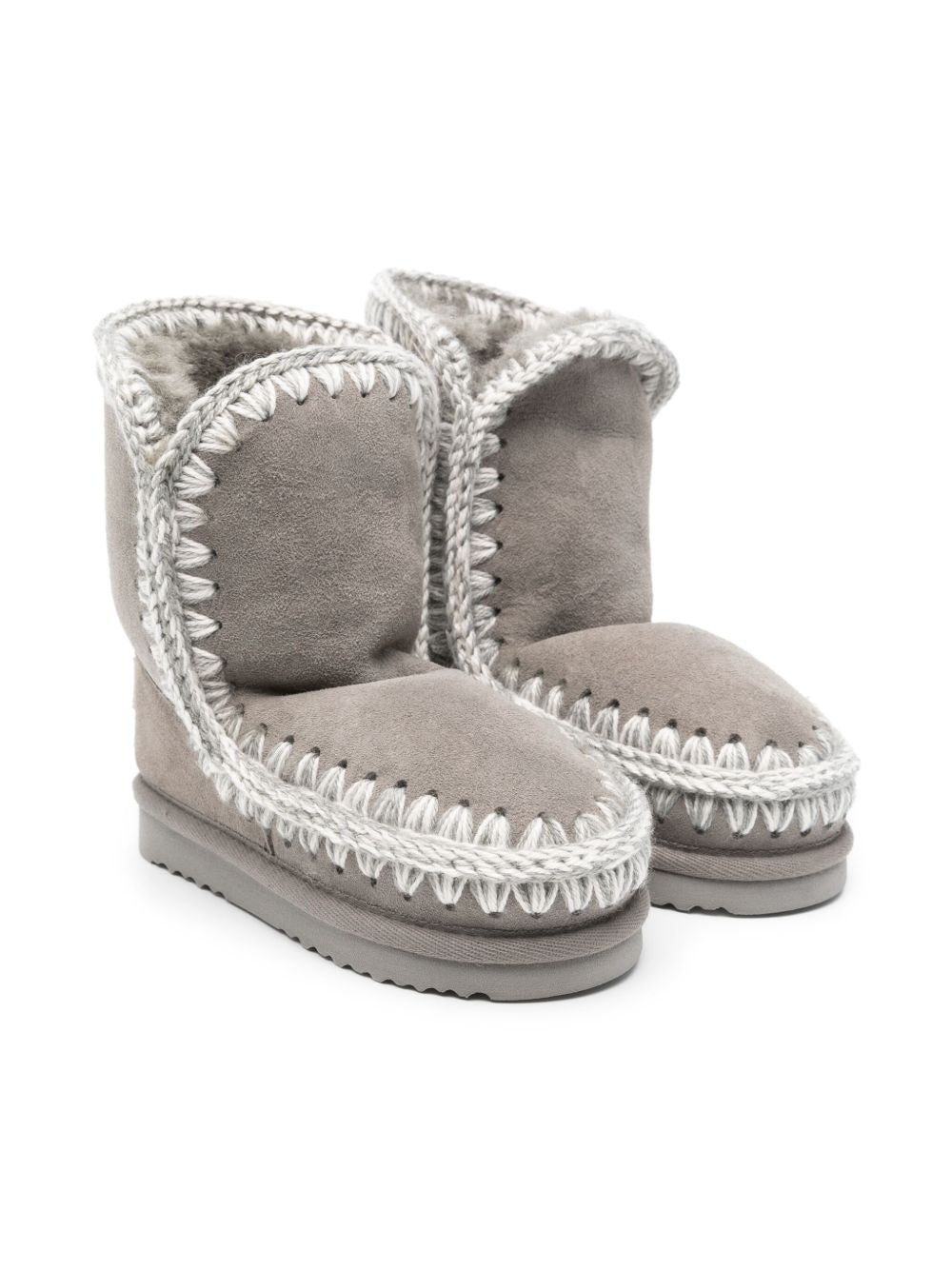 Stivali per bambina Mou Kids grigi con applicazione logo sul retro FK101000A NGRY MOU KIDS