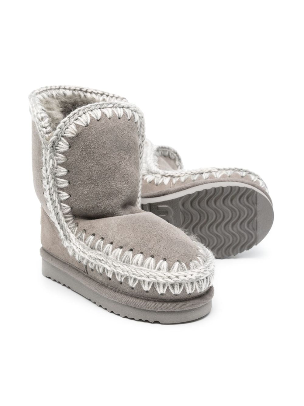 Stivali per bambina Mou Kids grigi con applicazione logo sul retro FK101000A NGRY MOU KIDS