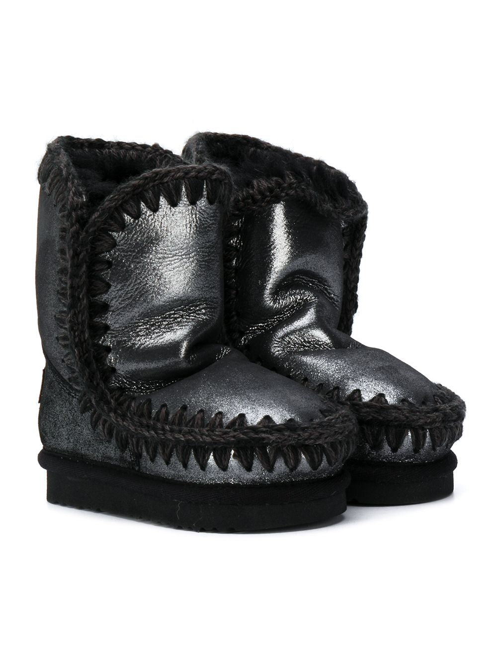 Stivaletti Eskimo per bambina Mou Kids neri metallizzati FK101000C MGBLK MOU KIDS