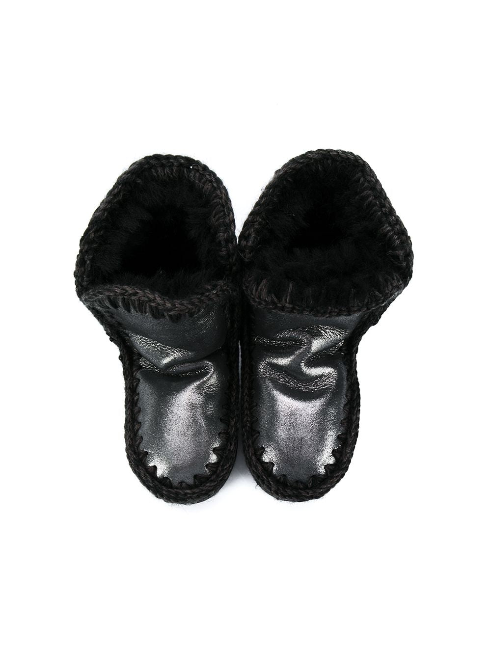 Stivaletti Eskimo per bambina Mou Kids neri metallizzati FK101000C MGBLK MOU KIDS