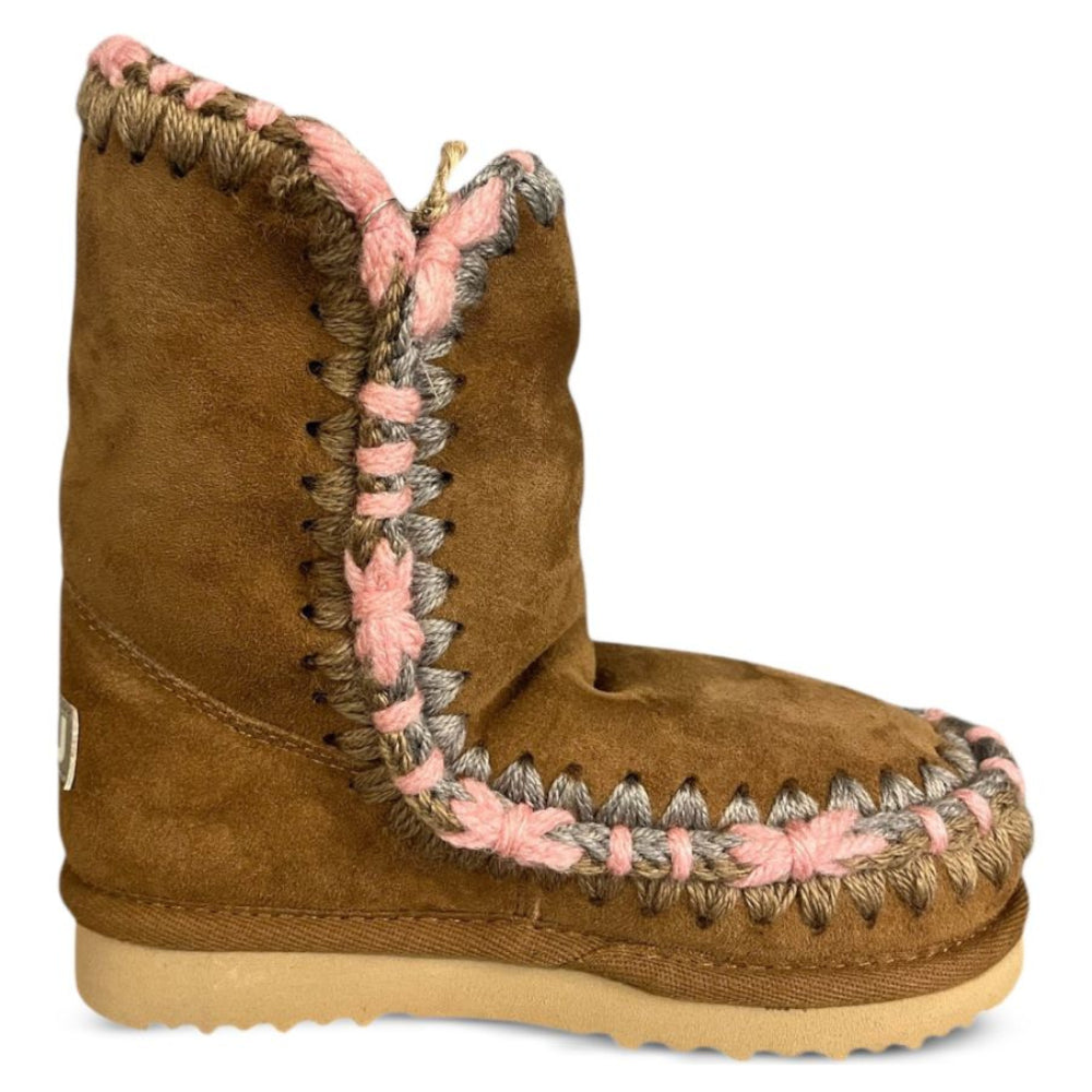 Stivali per bambina Mou Kids marrone con cuciture decorative FK101036A COG MOU KIDS