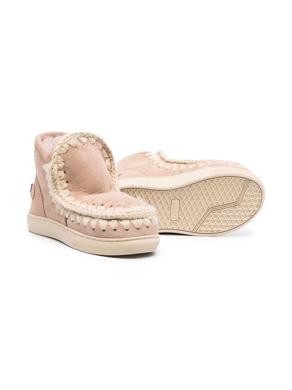 Stivali chunky per bambina Mou Kids beige mandorla con puinta tonda FK111015A CAM MOU KIDS