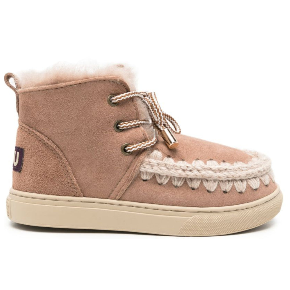 Stivaletti per bambini Mou Kids beige con finitura scamosciata FK111023A PKBRO MOU KIDS