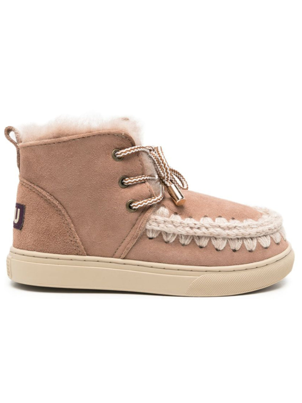 Stivaletti per bambini Mou Kids beige con finitura scamosciata FK111023A PKBRO MOU KIDS