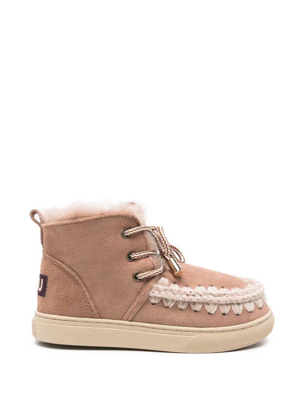Stivaletti per bambini Mou Kids beige con finitura scamosciata FK111023A PKBRO MOU KIDS