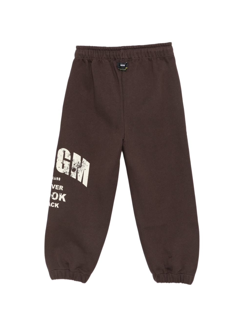 Pantatuta per bambino Msgm Kids marrone con stampa logo F6MSJBFP323 943 MSGM KIDS