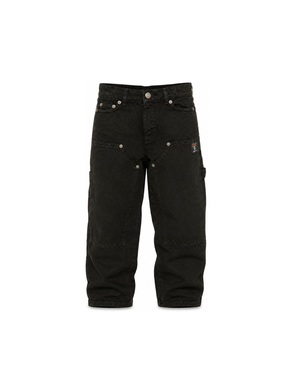 Jeans per bambino MSGM Kids nero con applicazione logo F6MSJBPA229 110 MSGM KIDS