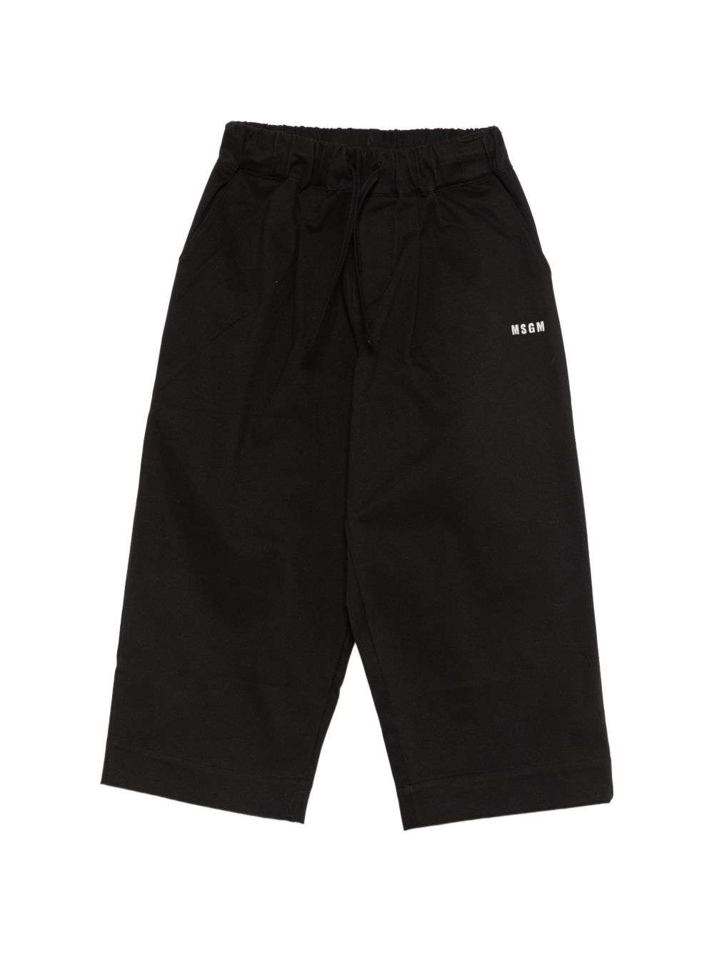 Pantaloni per bambino MSGM Kids nero con logo ricamato F6MSJBPA302 110 MSGM KIDS
