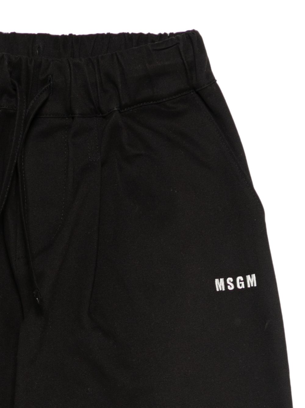 Pantaloni per bambino MSGM Kids nero con logo ricamato F6MSJBPA302 110 MSGM KIDS