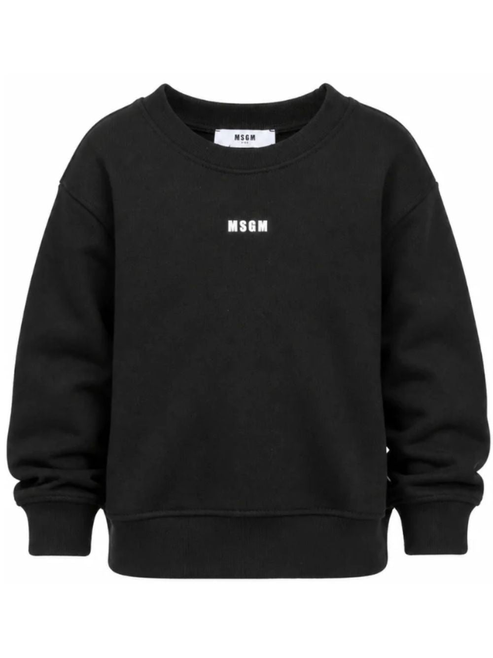 Felpa per bambino Msgm Kids nera con stampa grafica sul retro F6MSJBSW303 110 MSGM KIDS