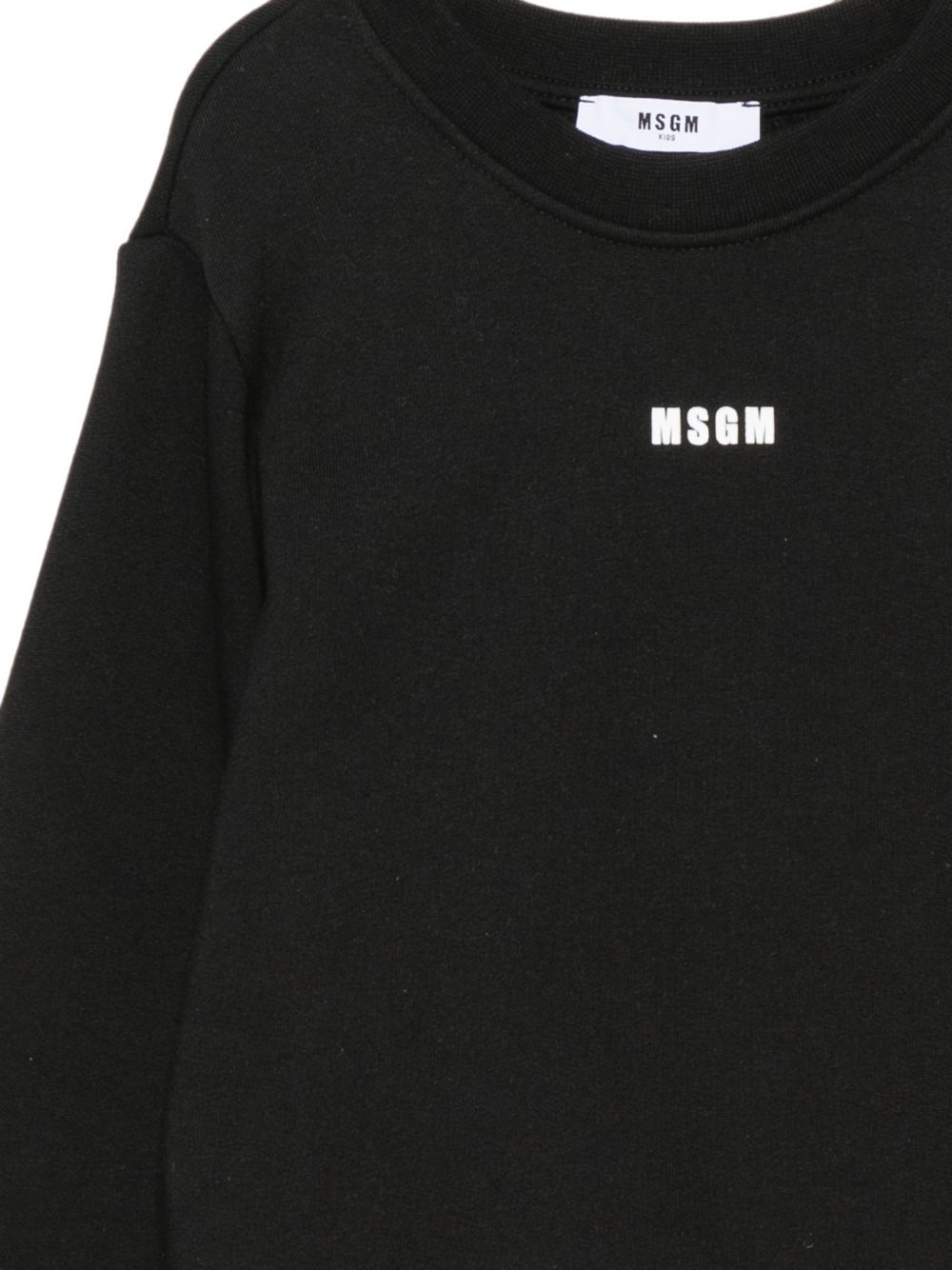 Felpa per bambino Msgm Kids nera con stampa grafica sul retro F6MSJBSW303 110 MSGM KIDS
