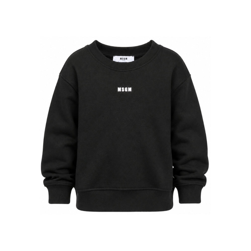 Felpa per bambino Msgm Kids nera con stampa grafica sul retro F6MSJBSW303 110 MSGM KIDS