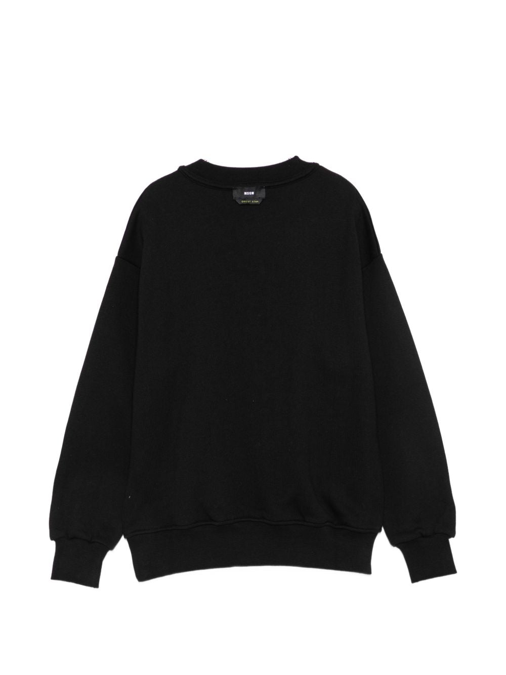 Felpa per bambino Msgm Kids nera con stampa logo sul davanti F6MSJBSW319 110 MSGM KIDS