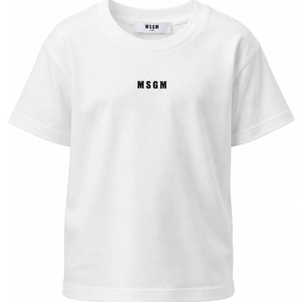 T-shirt per bambino MSGM Kids bianca con stampa grafica sul retro F6MSJBTH245 002 MSGM KIDS
