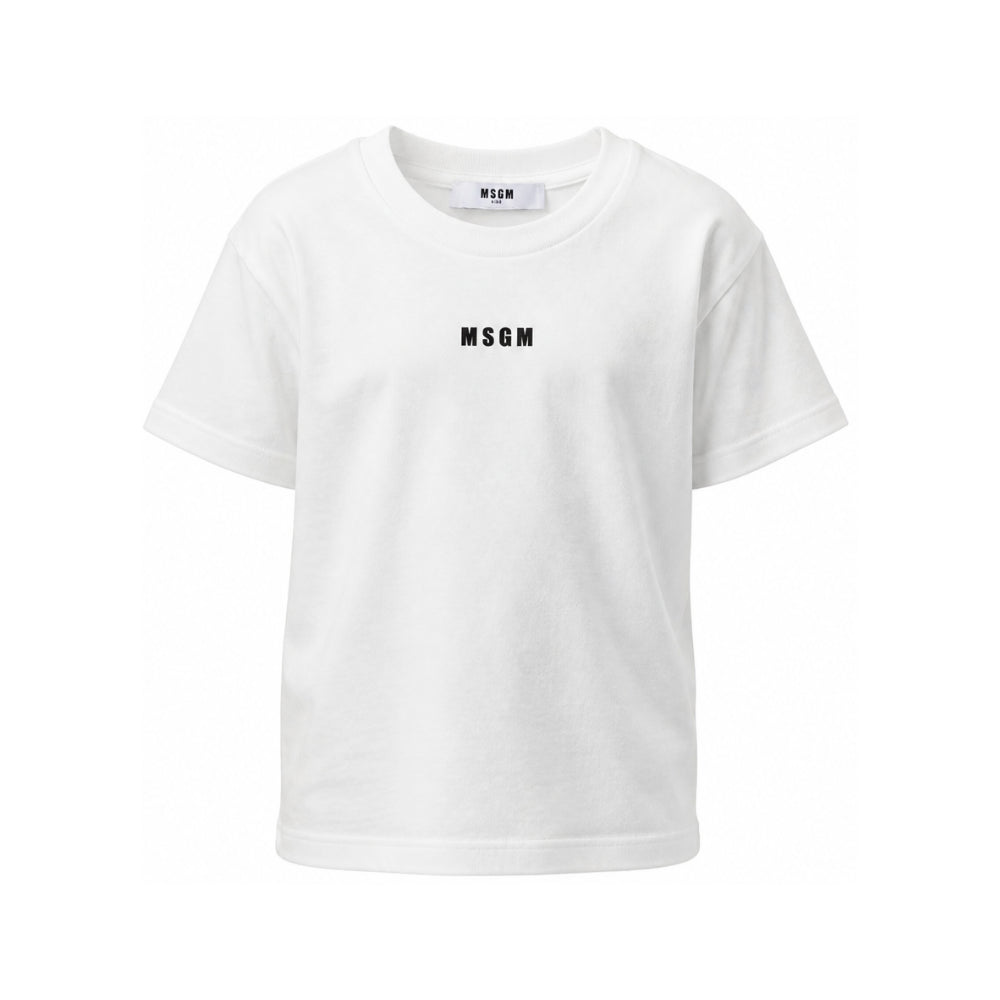 T-shirt per bambino MSGM Kids bianca con stampa grafica sul retro F6MSJBTH245 002 MSGM KIDS