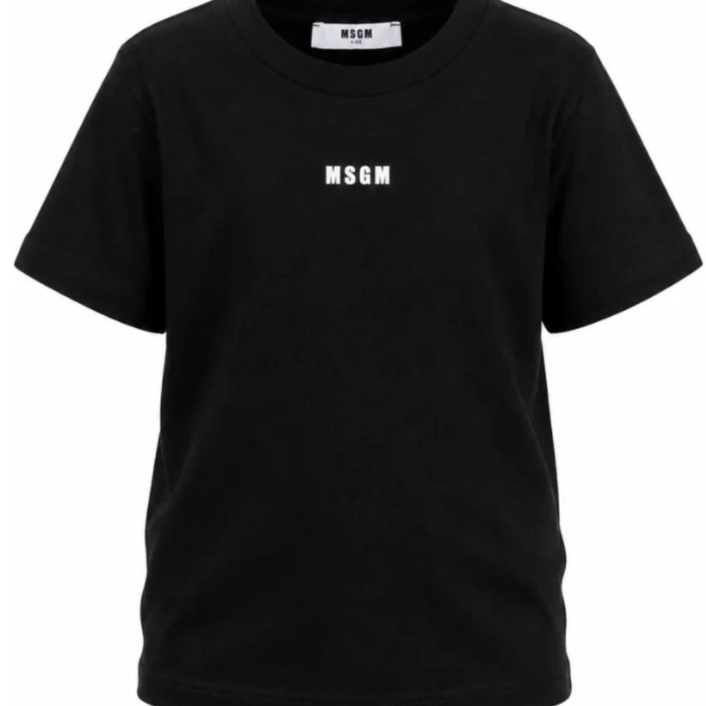 T-shirt per bambino MSGM Kids nera con stampa grafica sul retro F6MSJBTH245 110 MSGM KIDS