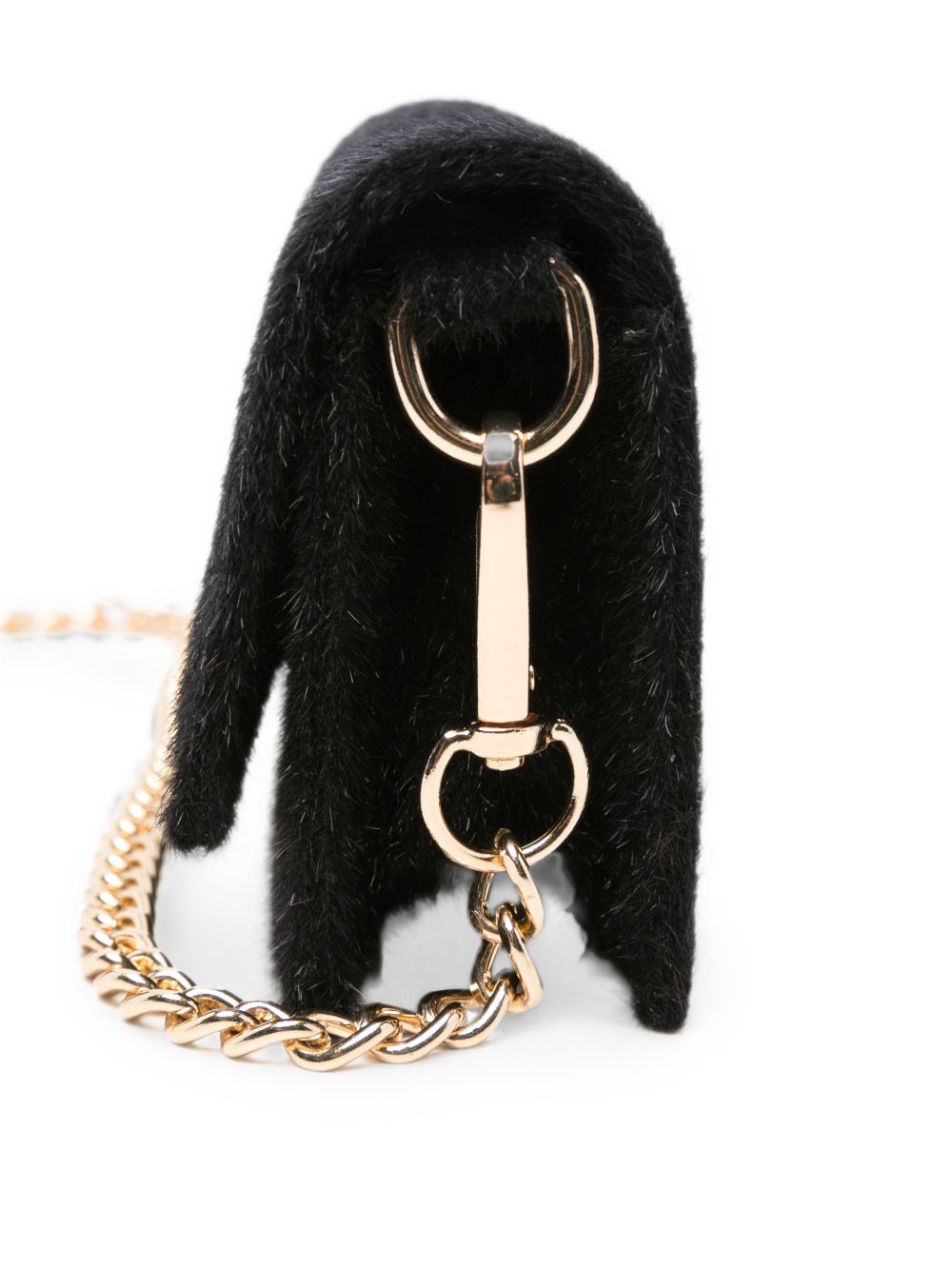 Borsa a tracolla per bambina MSGM Kids nera con dettagli in metallo color oro F6MSJGBA179 110 MSGM KIDS