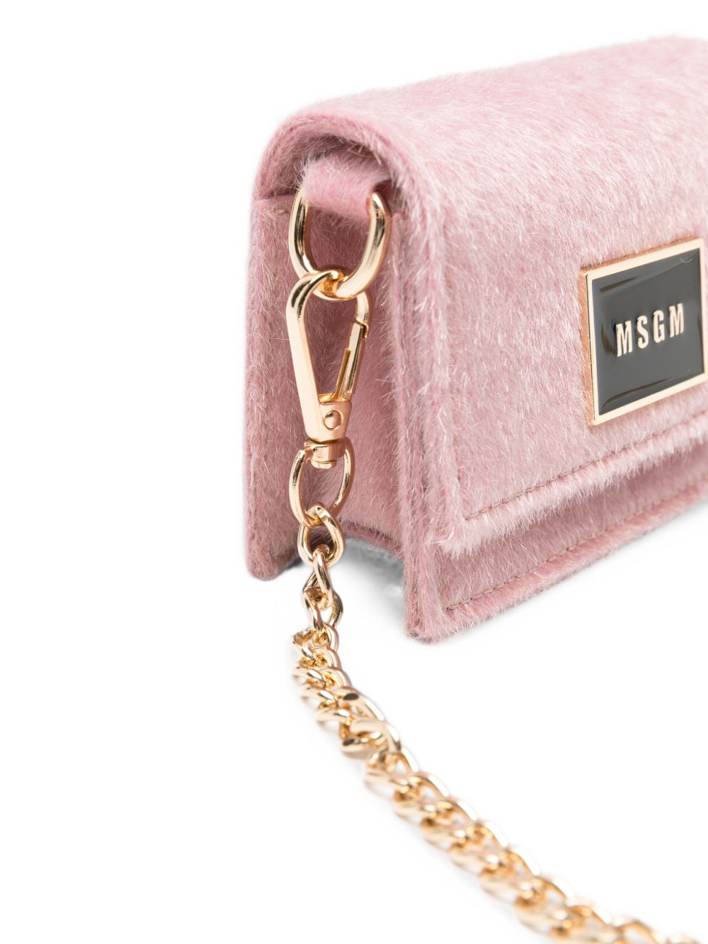 Borsa per bambina Msgm Kids rosa con placca con logo sul davanti F6MSJGBA179 MS090 MSGM KIDS