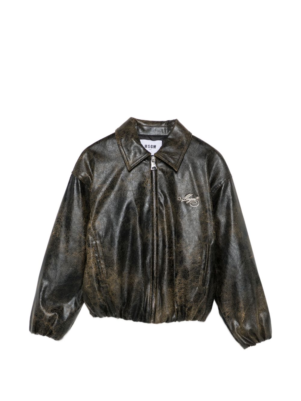 Giacca per bambina MSGM Kids nero con effetto vissuto F6MSJGBO115 110 MSGM KIDS