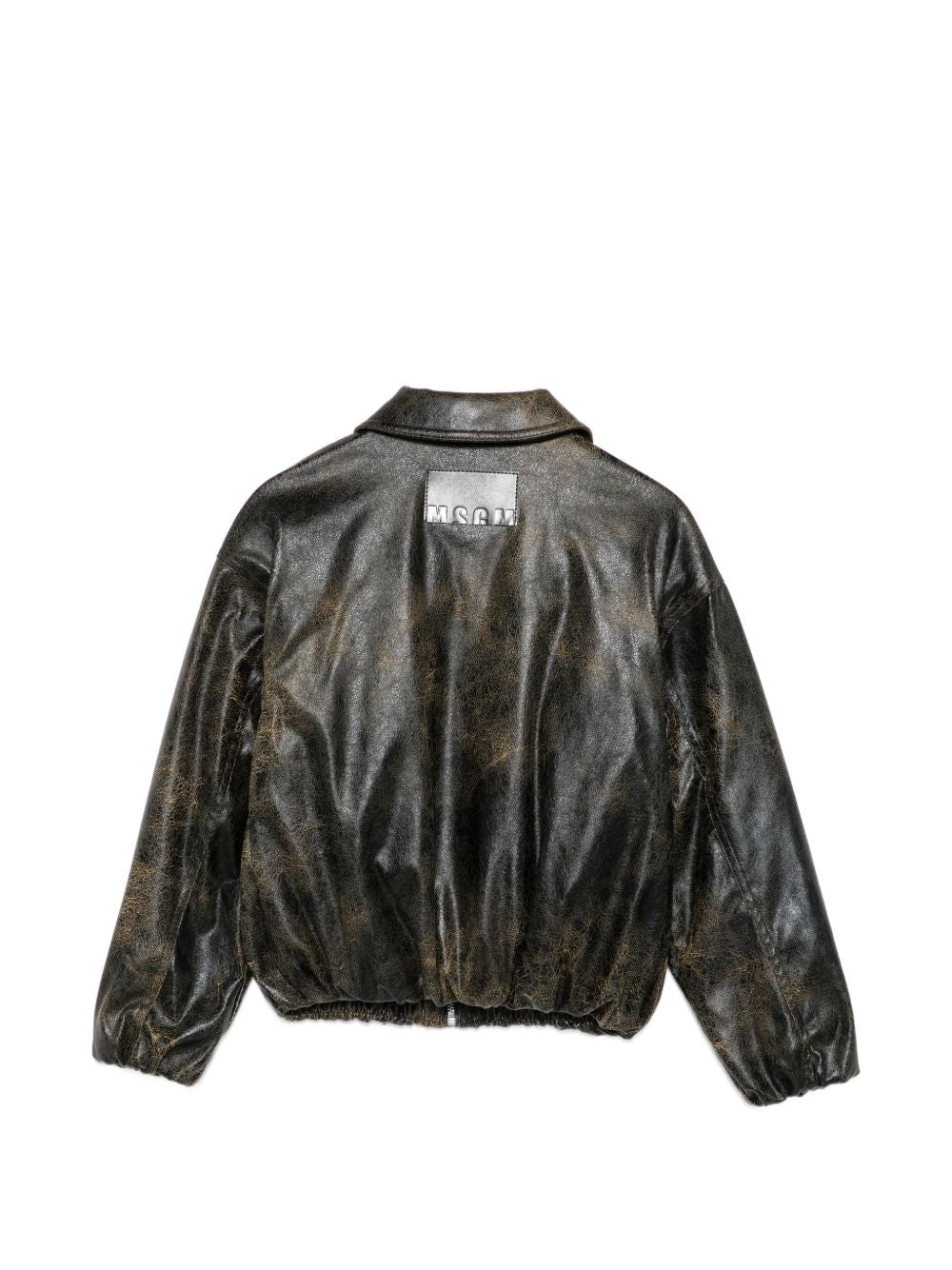 Giacca per bambina MSGM Kids nero con effetto vissuto F6MSJGBO115 110 MSGM KIDS