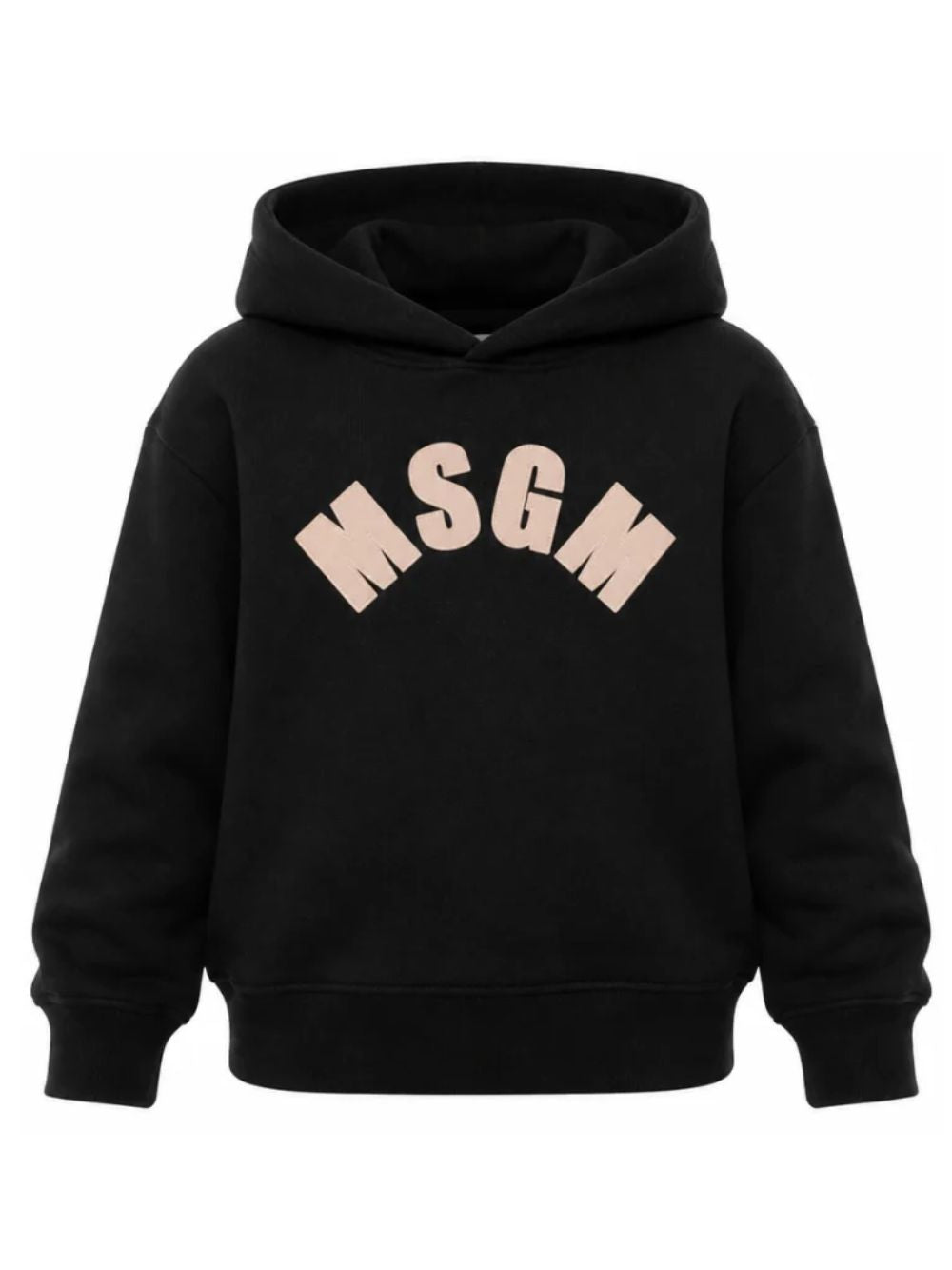 Felpa per bambina Msgm Kids nera con stampa logo sul davanti F6MSJGHS097 110 MSGM KIDS