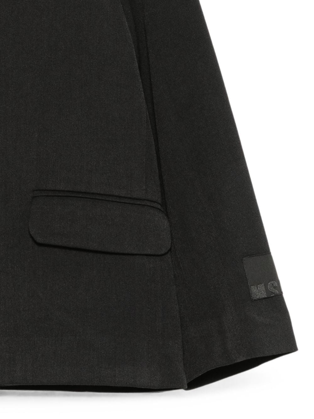 Blazer per bambina MSGM Kids nero con patch logo applicato F6MSJGJK100 110 MSGM KIDS