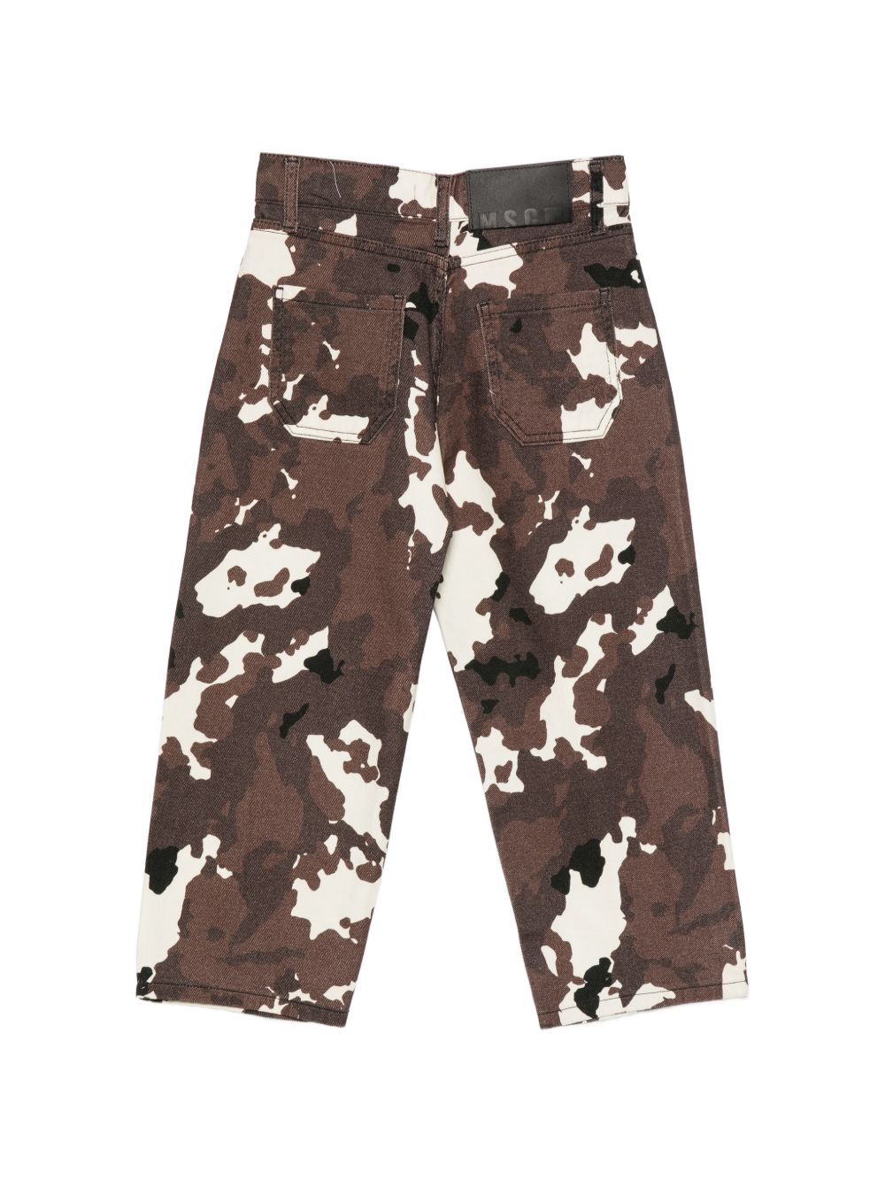 Pantaloni per bambino MSGM Kids camouflage multicolore logo ricamato sul davanti F6MSJGPA053 MS097 MSGM KIDS