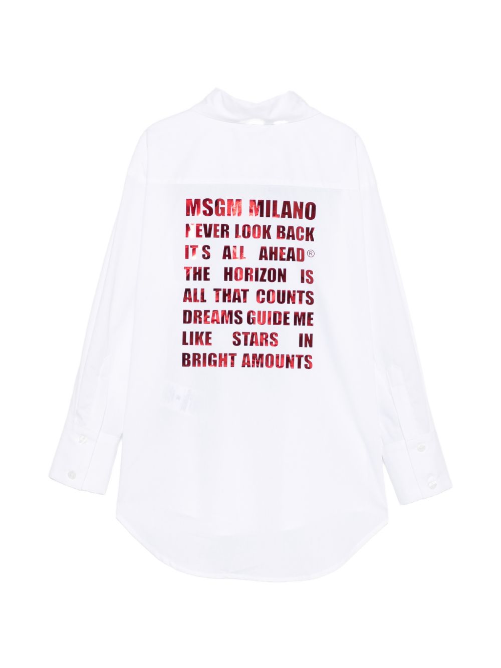 Camicia per bambina Msgm Kids bianca con colletto classico F6MSJGSI128 002 MSGM KIDS