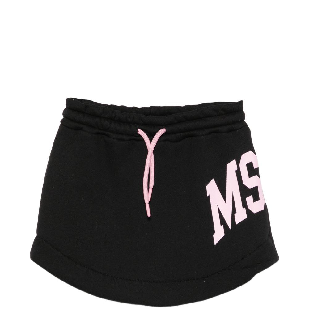 Gonna per bambina MSGM Kids nera con stampa logo F6MSJGSK033 110 MSGM KIDS