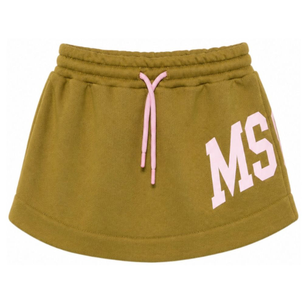 Gonna per bambina MSGM Kids verde con stampa logo F6MSJGSK033 MS089 MSGM KIDS