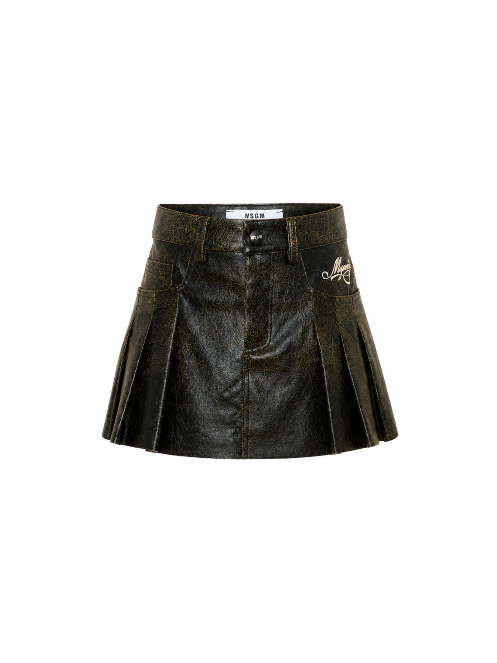 Gonna plissettata MSGM Kids nero con dettagli plissettati F6MSJGSK112 110 MSGM KIDS