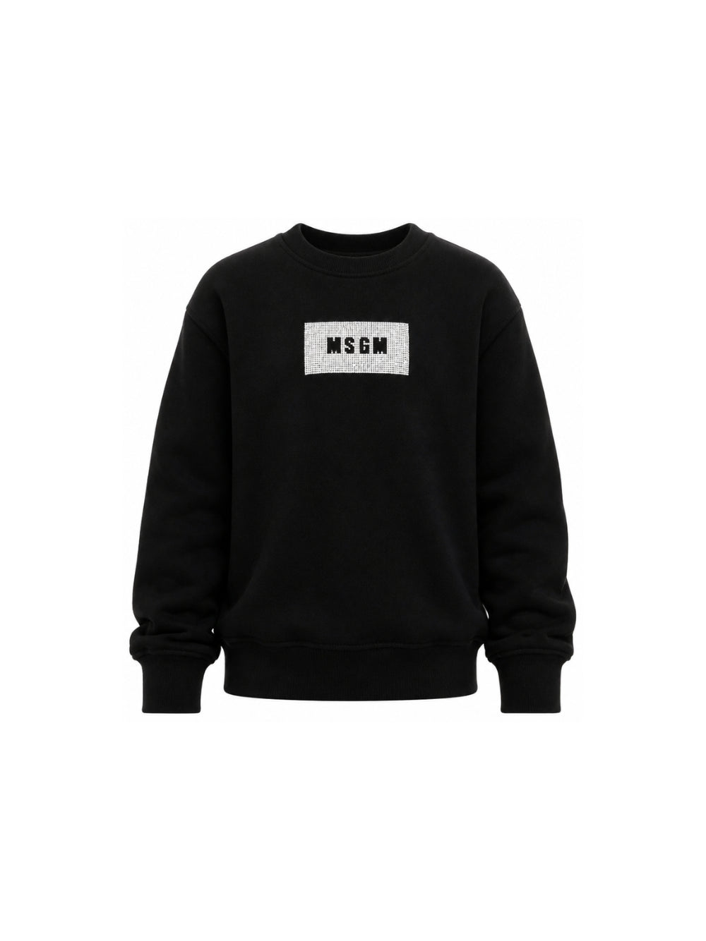 Felpa per bambina MSGM Kids nera con logo sul davanti F6MSJGSW208 110 MSGM KIDS