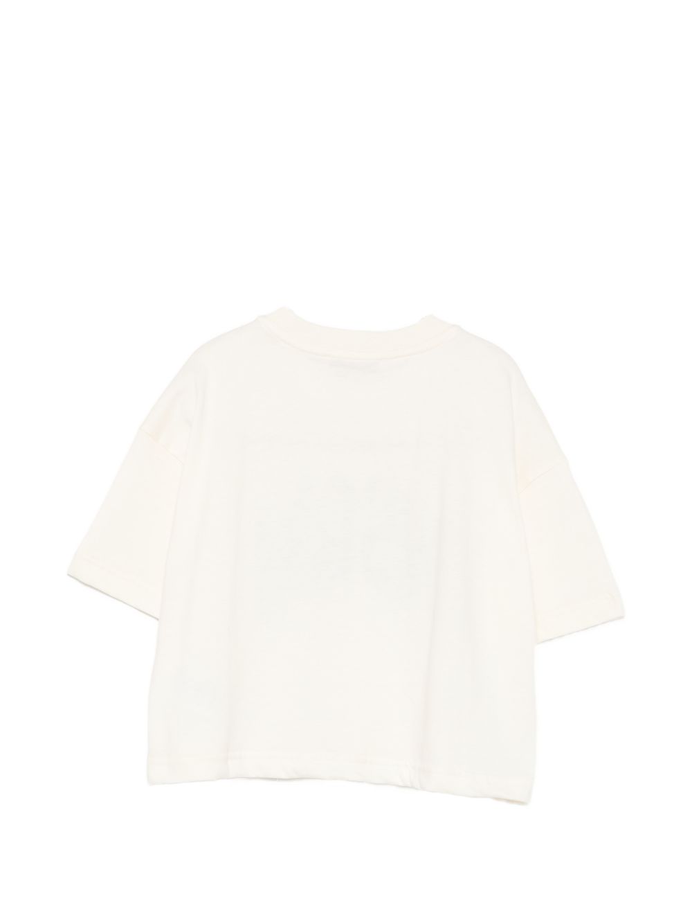 T-shirt per bambina MSGM Kids bianca con design crop F6MSJGTH042 013 MSGM KIDS
