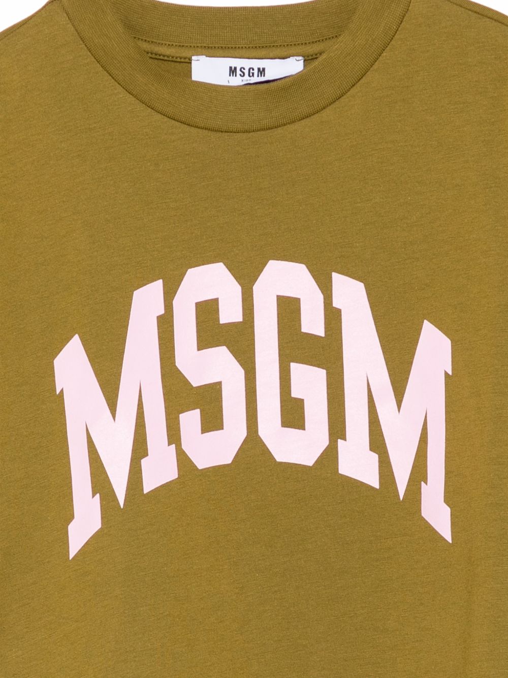 T-shirt per bambina MSGM Kids verde con design crop F6MSJGTH042 MS089 MSGM KIDS