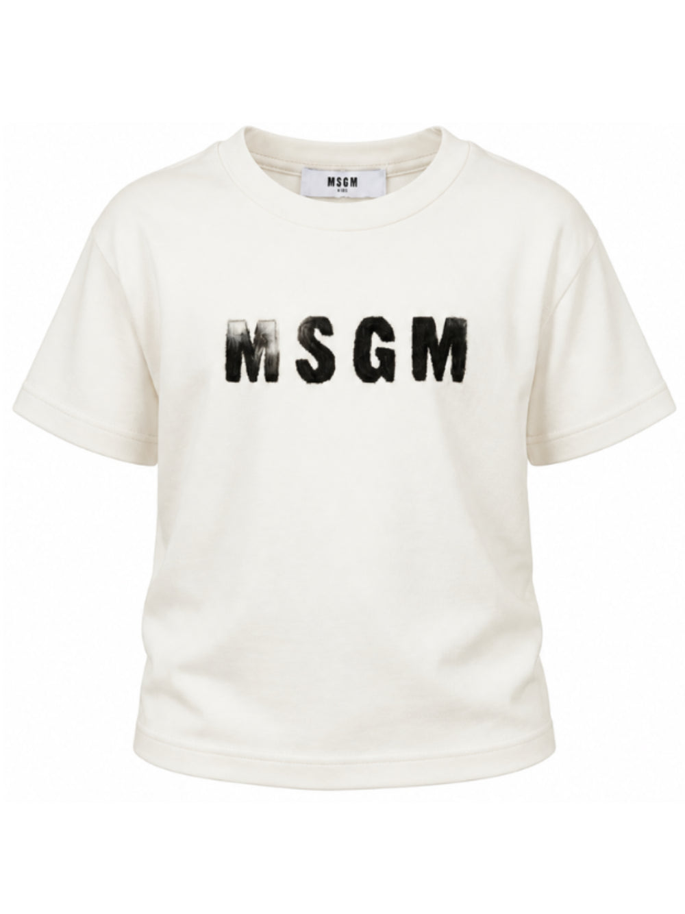 T-shirt per bambina MSGM Kids beige con patch logo F6MSJGTH067 013 MSGM KIDS