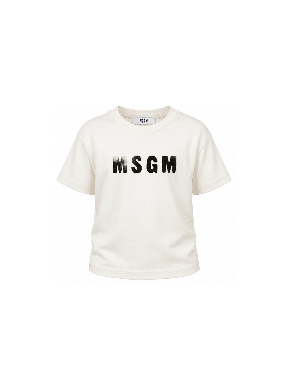 T-shirt per bambina MSGM Kids beige con patch logo F6MSJGTH067 013 MSGM KIDS
