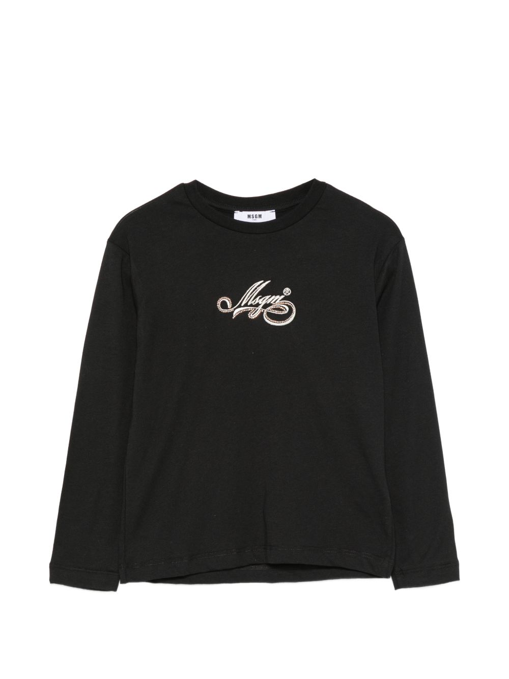 T-shirt per bambina MSGM Kids nero a maniche lunghe F6MSJGTH088 110 MSGM KIDS