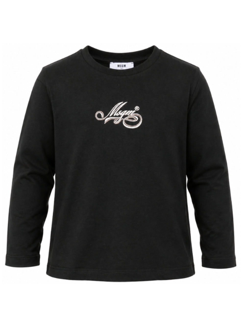 T-shirt per bambina MSGM Kids nero a maniche lunghe F6MSJGTH088 110 MSGM KIDS